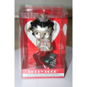 Kurt S Adler Ornament - Betty Boop in Red Dress Holding a Present